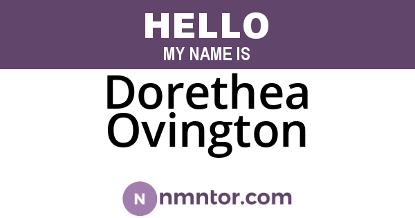 Dorethea Ovington
