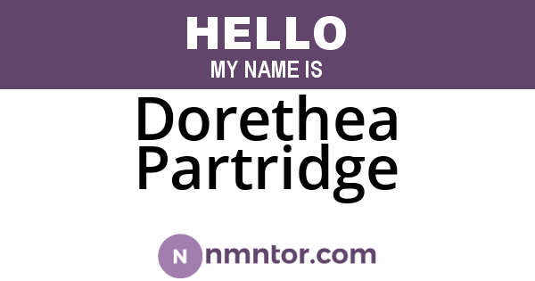 Dorethea Partridge