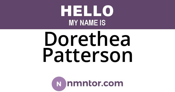 Dorethea Patterson