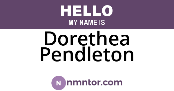 Dorethea Pendleton