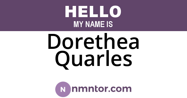 Dorethea Quarles
