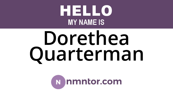 Dorethea Quarterman
