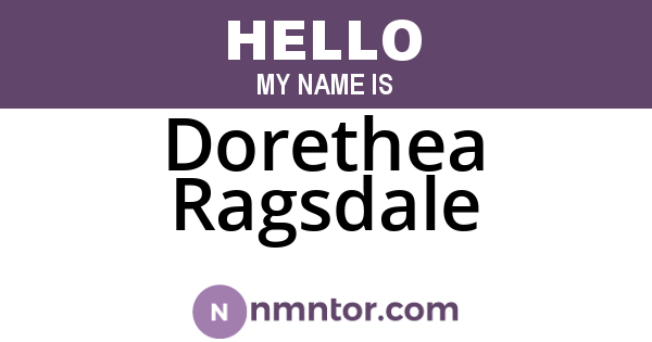 Dorethea Ragsdale