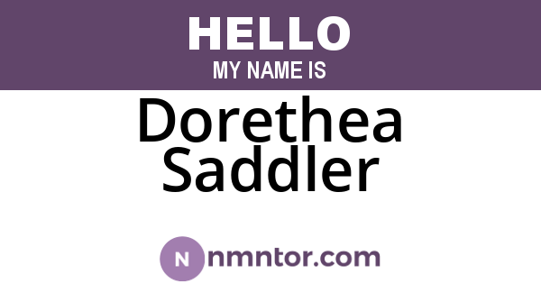 Dorethea Saddler