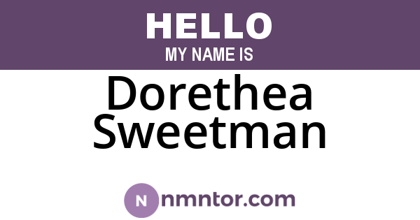 Dorethea Sweetman