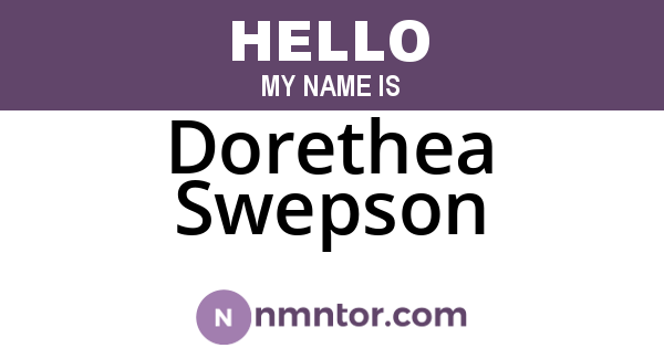 Dorethea Swepson
