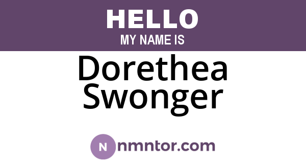 Dorethea Swonger