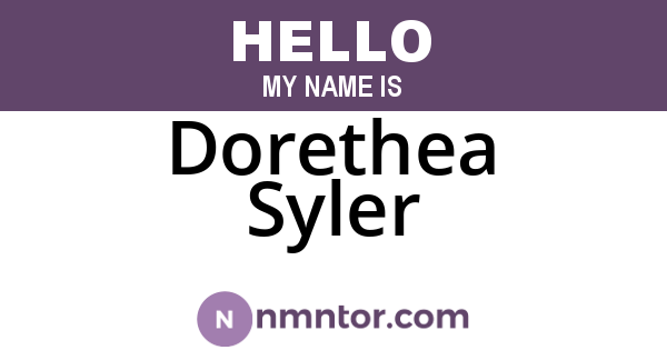 Dorethea Syler