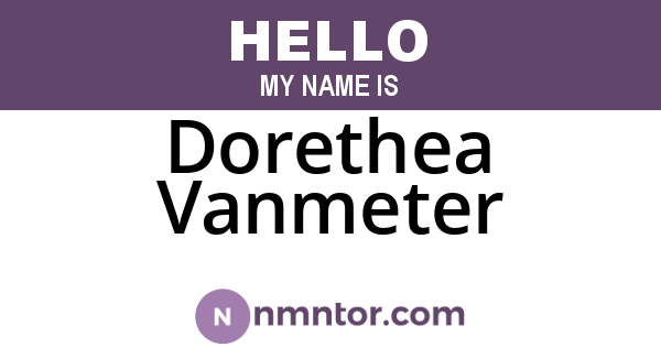 Dorethea Vanmeter