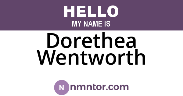 Dorethea Wentworth