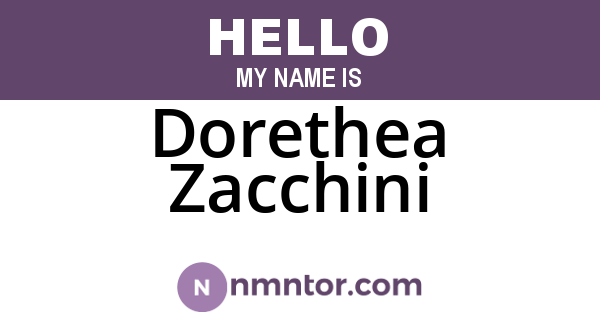 Dorethea Zacchini