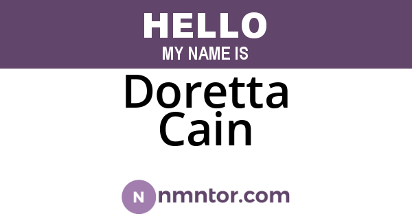 Doretta Cain