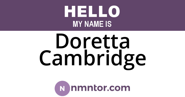 Doretta Cambridge