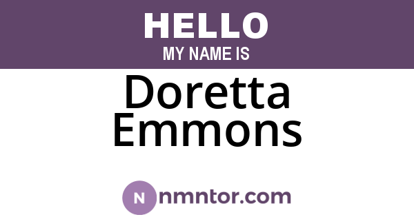 Doretta Emmons