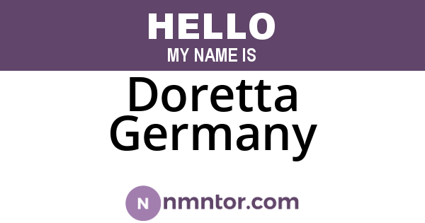 Doretta Germany