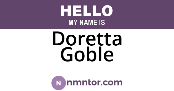 Doretta Goble