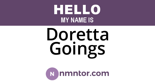 Doretta Goings
