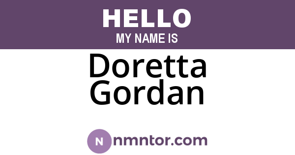 Doretta Gordan