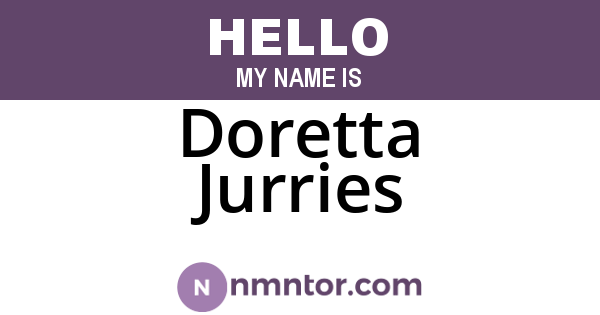 Doretta Jurries