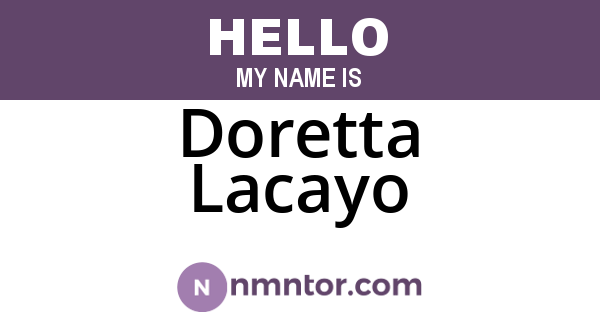 Doretta Lacayo