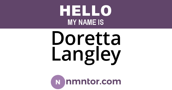 Doretta Langley