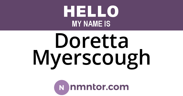 Doretta Myerscough
