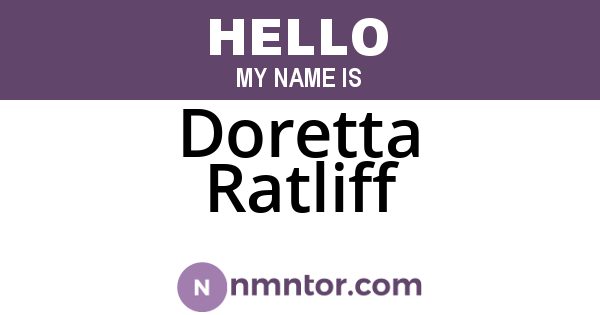 Doretta Ratliff