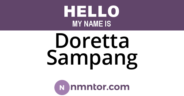 Doretta Sampang