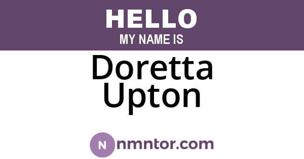 Doretta Upton