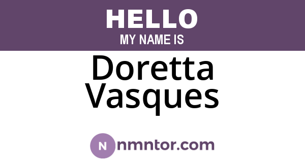 Doretta Vasques