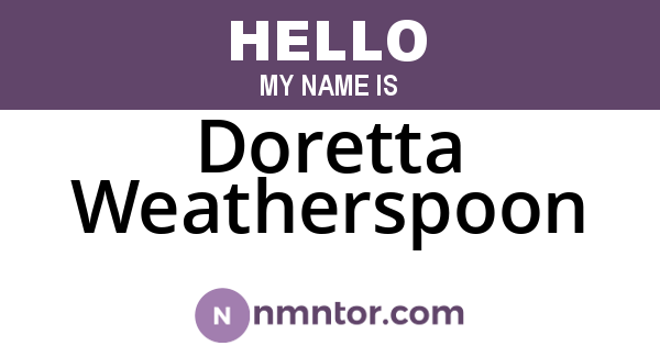 Doretta Weatherspoon