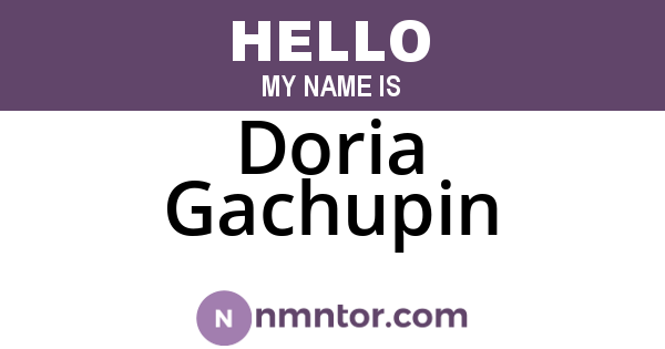 Doria Gachupin