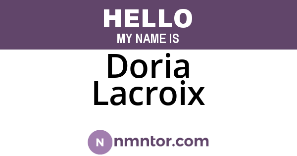 Doria Lacroix