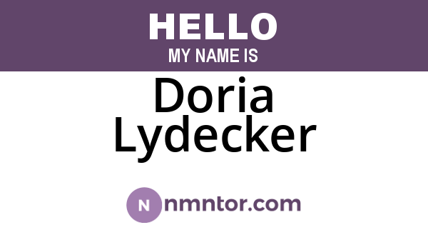 Doria Lydecker