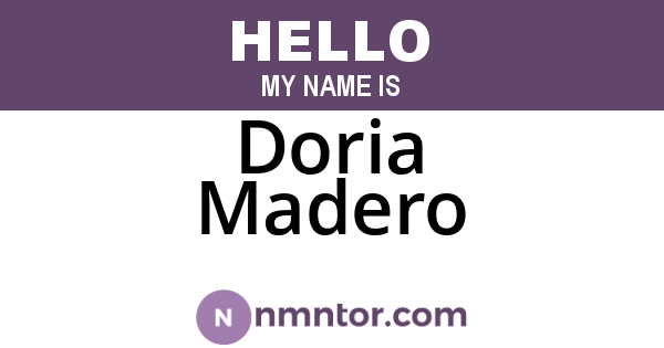 Doria Madero