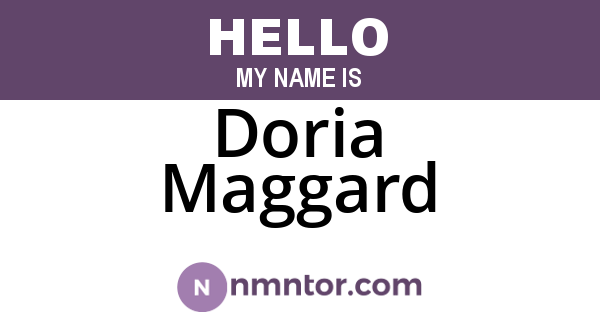 Doria Maggard