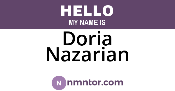 Doria Nazarian
