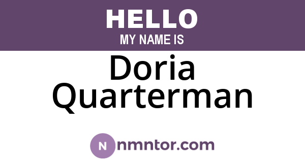 Doria Quarterman