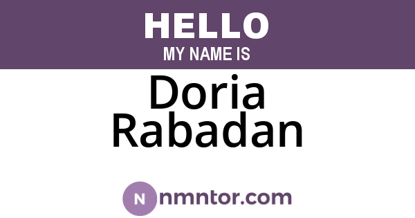 Doria Rabadan