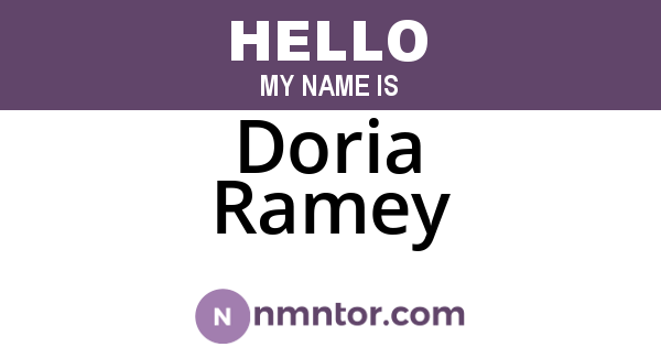 Doria Ramey