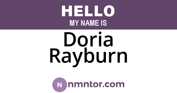 Doria Rayburn