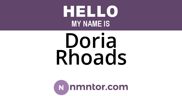 Doria Rhoads