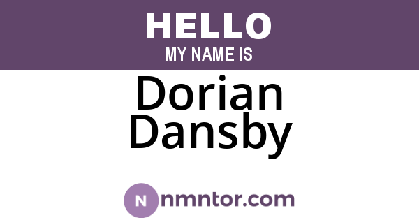 Dorian Dansby