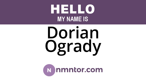 Dorian Ogrady