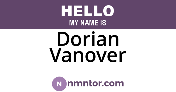 Dorian Vanover