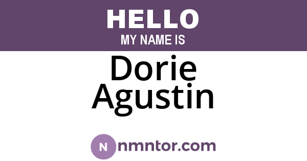 Dorie Agustin