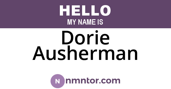 Dorie Ausherman