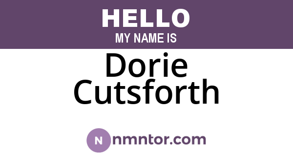 Dorie Cutsforth