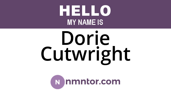 Dorie Cutwright