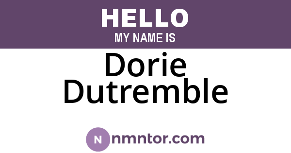 Dorie Dutremble